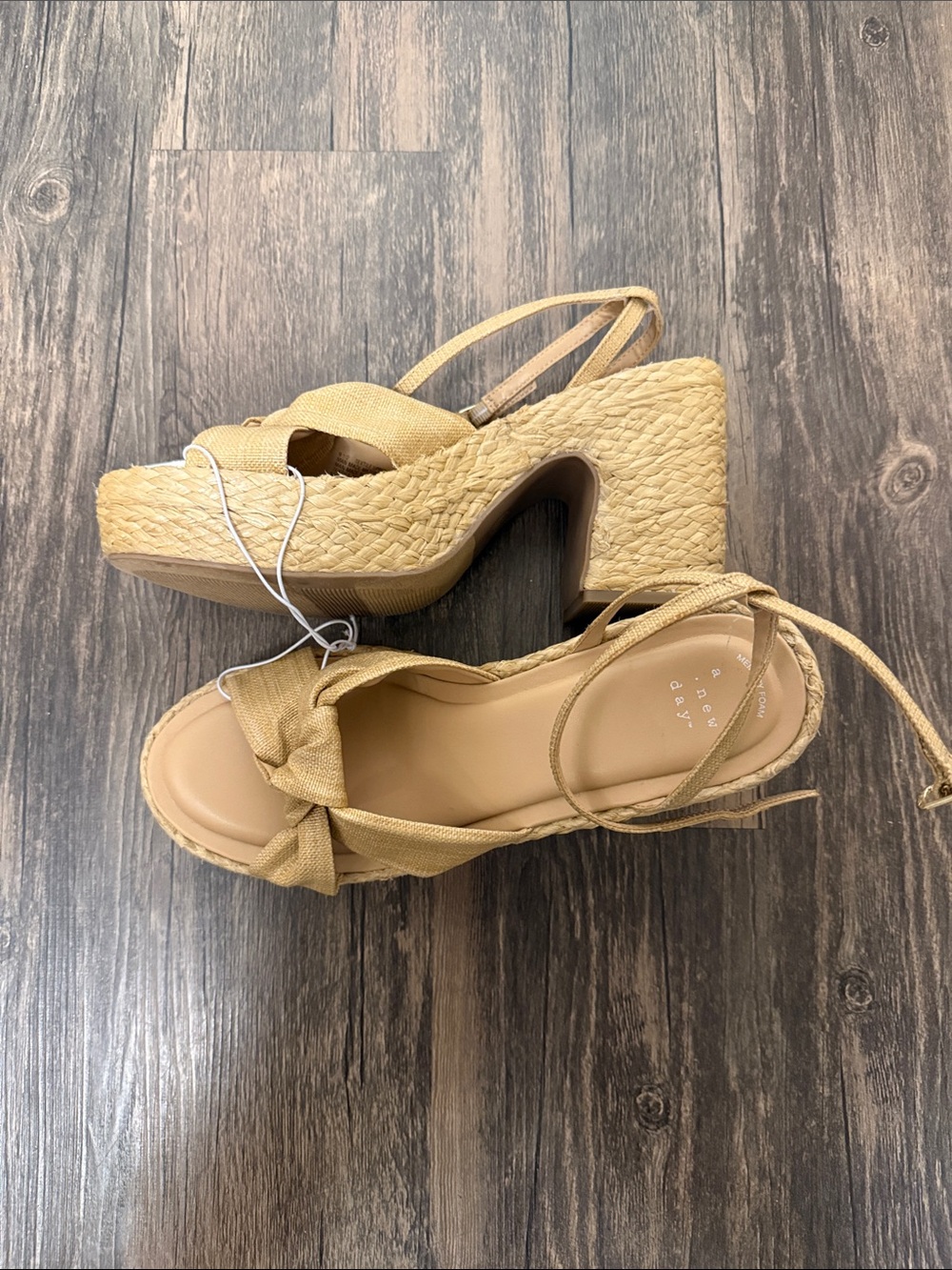 NWT: A new day Natural Sandals
